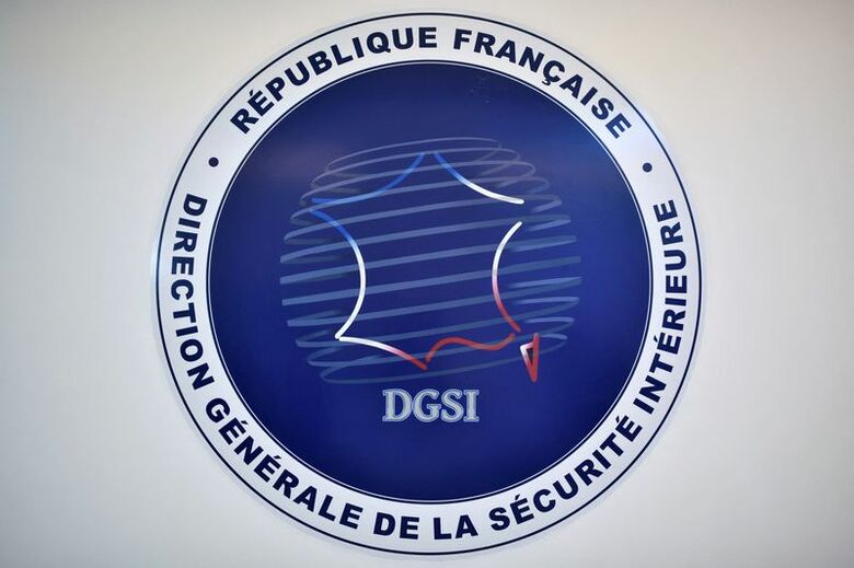仏対内治安総局（ＤＧＳＩ）のロゴ。2020年8月、パリで代表撮影。REUTERS
