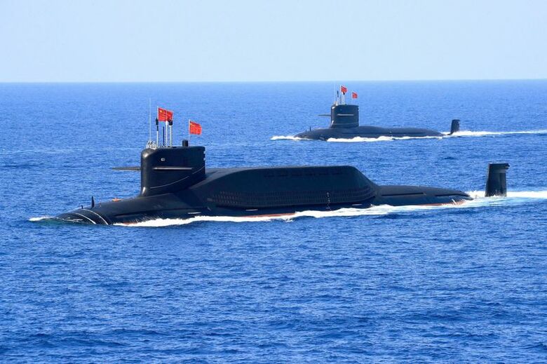 2018年4月12日、中国人民解放軍（PLA）海軍の原子力潜水艦。REUTERS/Stringer