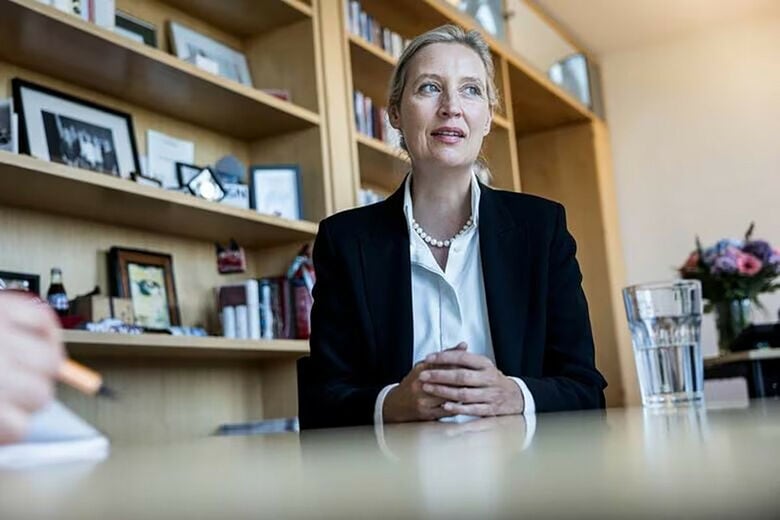 「ドイツのための選択肢（ＡｆＤ）」のワイデル共同党首。ベルリンで6月25日撮影　REUTERS/Nadja Wohlleben