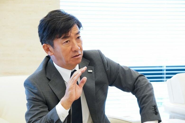 インタビューに応じる三井住友フィナンシャルグループの永田有広専務（市場事業部門長）。6月1日撮影　REUTERS/Miho Uranaka