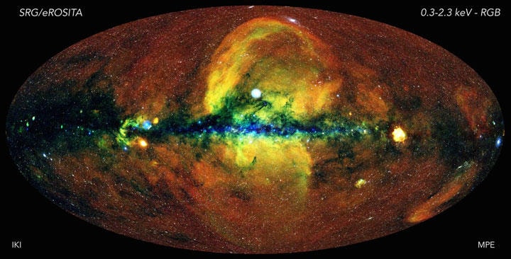 これまで分からなかったブラックホールなども多く確認された　Jeremy Sanders, Hermann Brunner and the eSASS team (MPE); Eugene Churazov, Marat Gilfanov (on behalf of IKI)