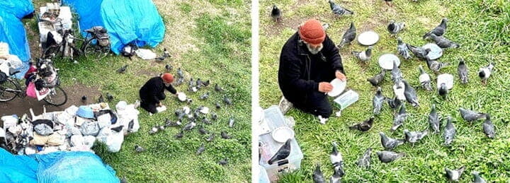 荒川河川敷のホームレス