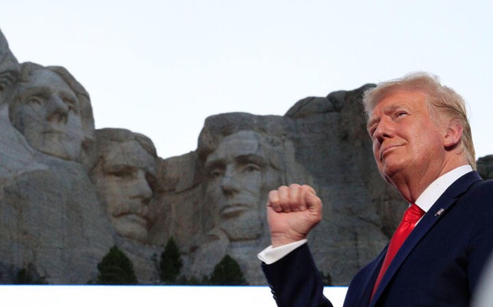 トランプは「史上最も素晴らしい大統領」と自らを称えるが　Tom Brenner-REUTERS