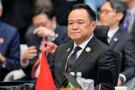 写真はタイのアヌティン首相。２０２５年１０月、マレーシアのクアラルンプールで撮影。Vincent Thian/Pool via REUTERS