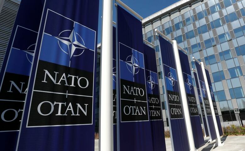 ２０１９年４月、ブリュッセルのＮＡＴＯ本部で撮影　REUTERS/Yves Herman