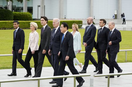 　サリバン米大統領補佐官（国家安全保障問題担当）は２０日、当地で開かれている主要７カ国首脳会議（Ｇ７サミット）について、中国に対する共通したアプローチに関する声明を発表すると述べた。代表撮影（２０２３年　ロイター）