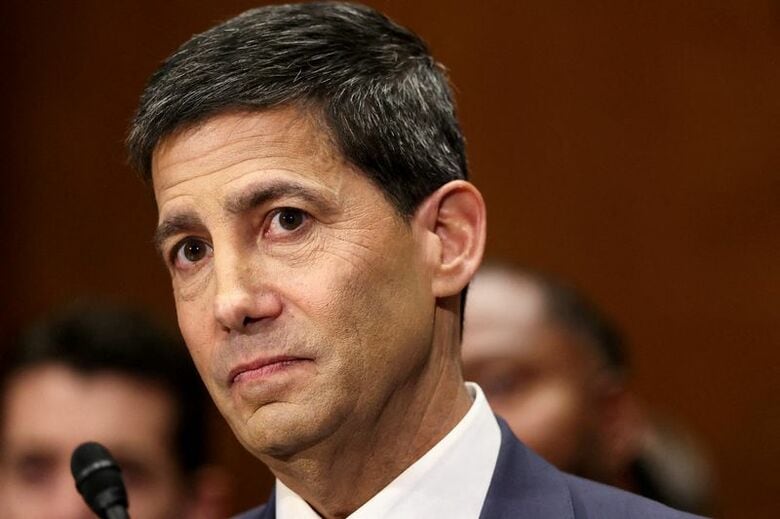 米ＦＲＢ議長に指名されているケビン・ウォーシュ氏。連邦議会議事堂で４月撮影。REUTERS/Kevin Lamarque/File Photo