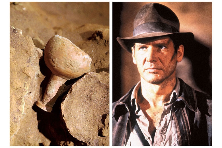 発掘された陶器（左）はインディ・ジョーンズの映画さながら　FROM LEFT: DISCOVERY\'S EXPEDITION UNKNOWN, ALBUM/AFLO