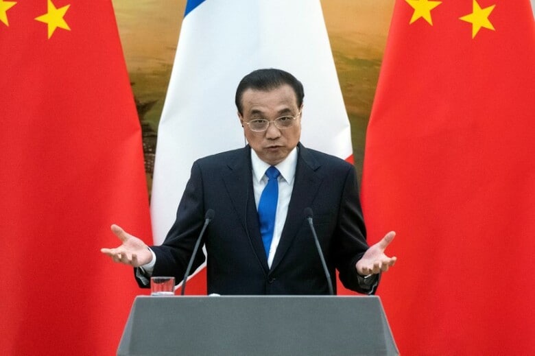 ７月６日、中国の李克強首相（写真）は、東欧・中欧諸国１６カ国との首脳会議を週末に控え、同会合が協力強化を目指すものであり、欧州連合（ＥＵ）を分断するものではないと主張した。北京で６月代表撮影（２０１８年　ロイター）