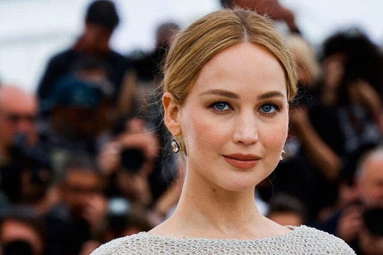 ジェニファー・ローレンス（5月21日、仏カンヌ）　SARAH MEYSSONNIER-REUTERS