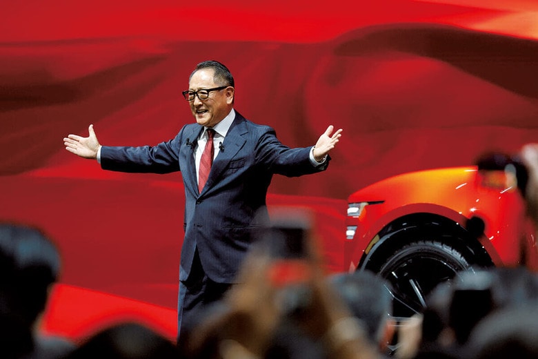 2025年10月「Japan Mobility Show」でスピーチを行った豊田　MANAMI YAMADAｰREUTERS