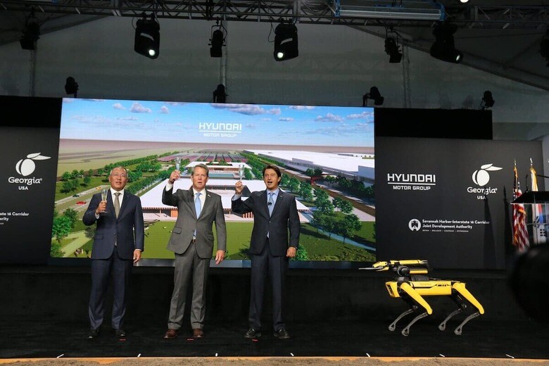 2022年に行われて韓国ヒョンデの次世代EV工場の起工式（ジョージア州エラベル）　USA TODAY Network via Reuters Connect