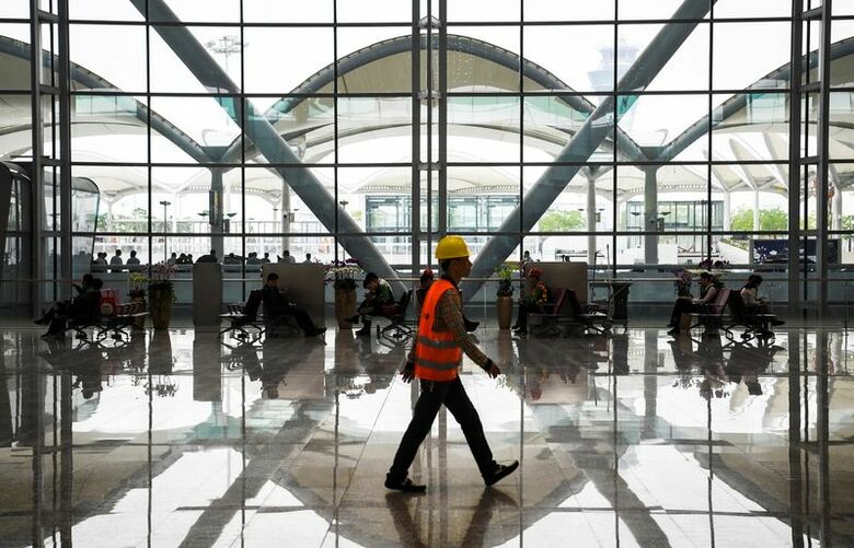 写真は2018年4月、広東省の広州白雲国際空港第2ターミナルで撮影。China Daily via REUTERS