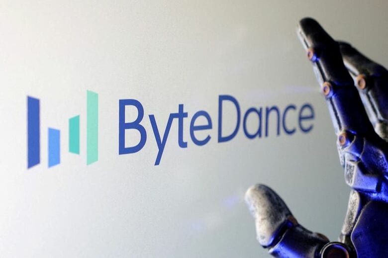 バイトダンスのロゴ。2025年2月に撮影。REUTERS/Dado Ruvic