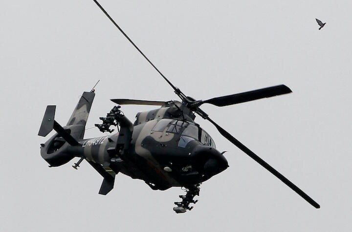 人民解放軍のZ9型攻撃ヘリコプター　Jason Lee-REUTERS
