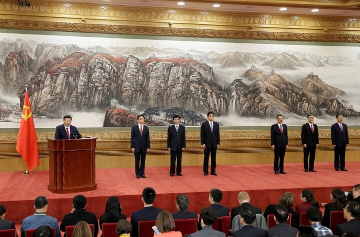 10月25日に誕生した習近平ら新チャイナ・セブン　Jason Lee-REUTERS