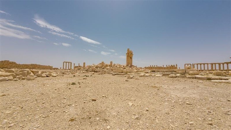 古代の遺跡。パルミラ・シリア　Mantvis -shutterstock-