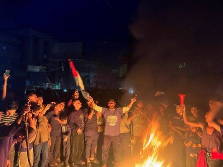 イスラム組織ハマスは６日、イスラエル軍との戦闘が続くパレスチナ地区ガザでの休戦案を受け入れると発表した。写真はガザで撮影（２０２４年　ロイター/Doaa al Baz）