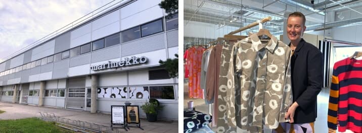 マリメッコ本社と「マリメッコ×スピンノヴァ繊維」のシリーズ