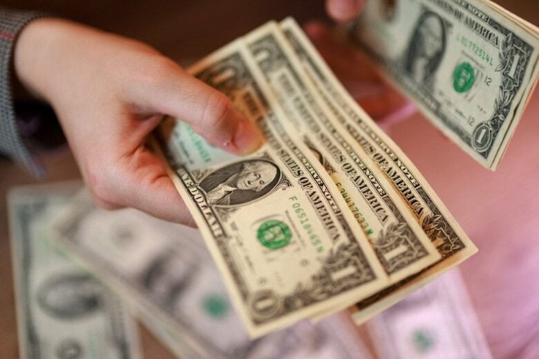 米ドル紙幣。3月24日撮影のイメージ写真。REUTERS/Dado Ruvic/Illustration
