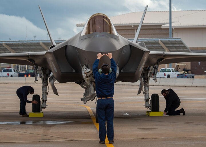 アリゾナ州ルーク空軍基地ではトルコ空軍パイロット向けのF35（写真）の訓練は禁止された　Airman 1st Class Aspen Reid/ U.S. Air Force