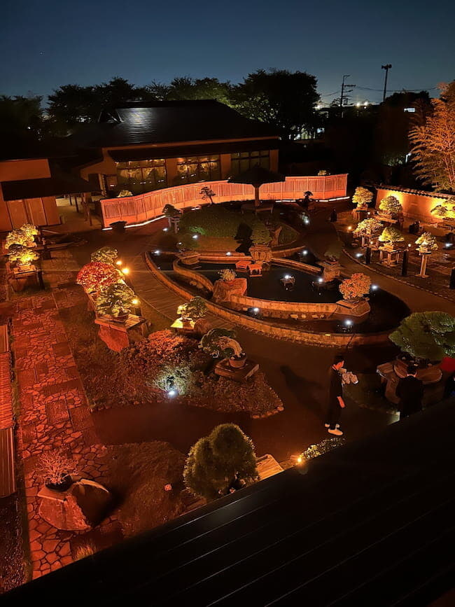 さいたま市大宮盆栽美術館の夜間特別ライトアップ