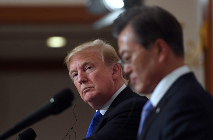 韓国・国家安保室の見解に米側はたびたび疑義を呈している　Jung Yeon-Je/Pool/REUTERS