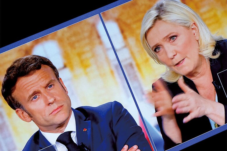 マクロン（左）とルペン　DILARA ACIKGOZｰREUTERS