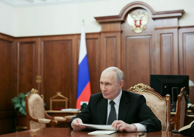 写真は ロシアのプーチン大統領。4日、モスクワのクレムリンで代表撮影。 Sputnik/Alexander Kazakov/Pool via REUTERS