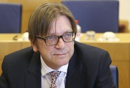 　９月１３日、英国のＥＵ離脱をめぐる欧州議会の交渉担当者に今月指名されたベルギー元首相のヒー・フェルホフスタット氏（写真）は、英がＥＵからの移民を受け入れない場合、単一市場へのアクセスは認められないとの見解をあらためて示した。２０１４年５月撮影（２０１６年　ロイター/Francois Lenoir）