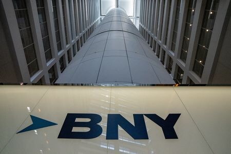 米ＢＮＹメロンのオフィス。２０２４年７月、ニューヨークで撮影。REUTERS/David \'Dee\' Delgado