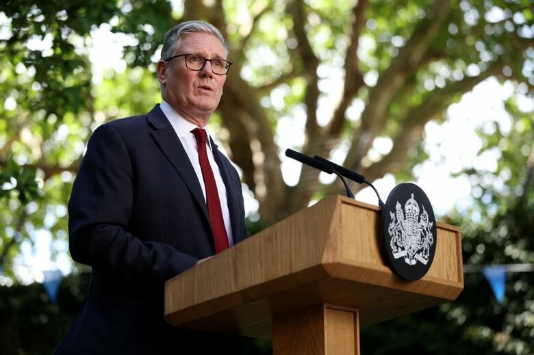 英国のスターマー首相。7月6日、ロンドンで代表撮影。REUTERS