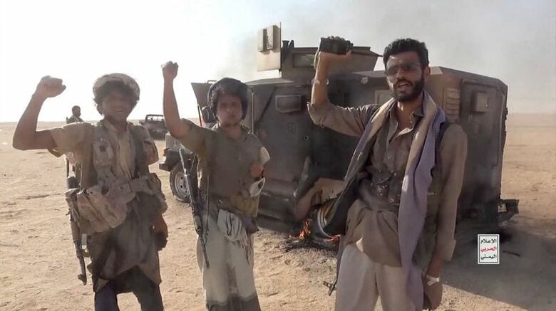 フーシ派軍事メディアが15日公開した動画のスクリーンショット HOUTHI MILITARY MEDIA/Handout