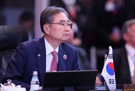 韓国の趙顕外相。2025年10月27日、マレーシアのクアラルンプールで撮影。REUTERS/Hasnoor Hussain