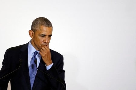 　５月２５日、オバマ米大統領が、沖縄女性遺棄事件の捜査に全面協力する意向を表明した。写真は伊勢志摩で２５日撮影（２０１６年　ロイター／Carlos Barria）