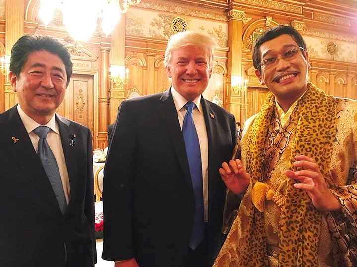 歌手のピコ太郎（右）まで動員してトランプを歓待した日本政府　PIKOTARO/AVEX MANAGEMENT INC/ REUTERS