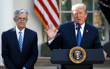 　１１月２日、トランプ米大統領は、ＦＲＢの次期議長にジェローム・パウエルＦＲＢ理事を指名すると発表した（２０１７年　ロイター／Carlos Barria）