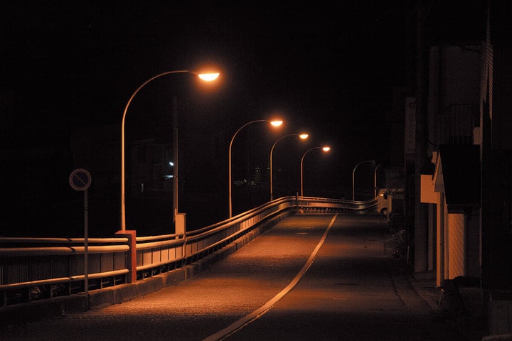 神津島村の光害対策前の街灯