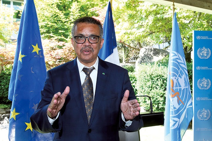 豊かな国々のワクチン・ナショナリズムに警鐘を鳴らすテドロス　DENIS BALIBOUSE-REUTERS