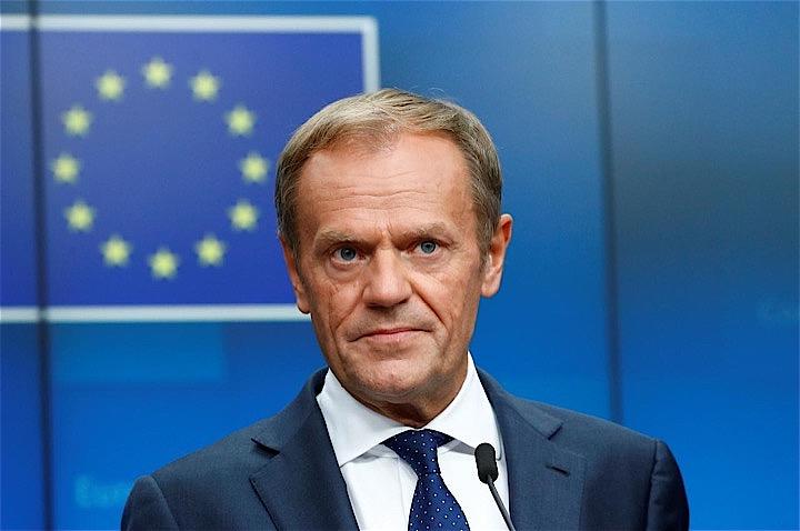 欧州連合のトゥスク大統領は２０日、アイルランド国境問題の解決策 ｢バックストップ（安全策）」削除に関するジョンソン英首相の要求を批判した。７月撮影（２０１９年　ロイター/FRANCOIS LENOIR）