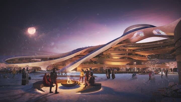 ネオムのスキーリゾートのイメージ図　Copyright NEOM