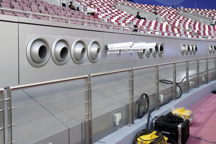 ハリーファ国際スタジアムのエアコンダクト　Kirby Lee-USA TODAY Sports Reuters