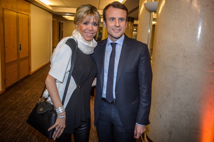 ブリジット夫人とマクロン次期仏大統領　Christophe Petit-REUTERS