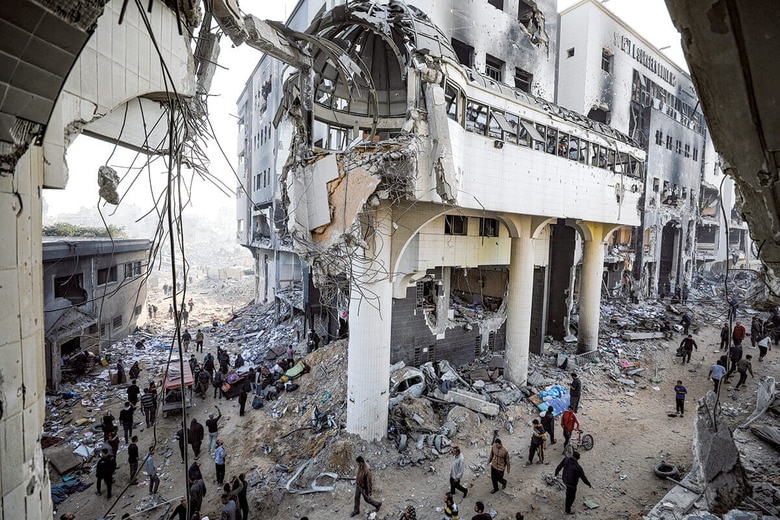 ガザの医療施設もハマスの拠点とされイスラエル軍の攻撃を受けた（24年4月）　DAWOUD ABU ALKASｰREUTERS