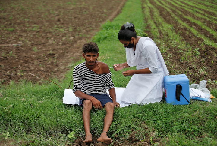97〜98％に抗体が認められたが...... REUTERS/Amit Dave