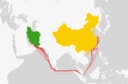 イランと中国の間を行き来したトゥスカの航跡（4月19日時点）　Graphic by Newsweek