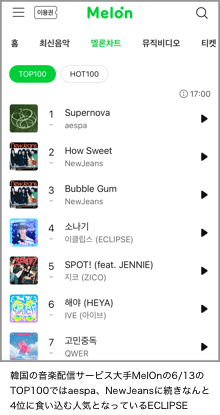 MelOnチャートTOP100