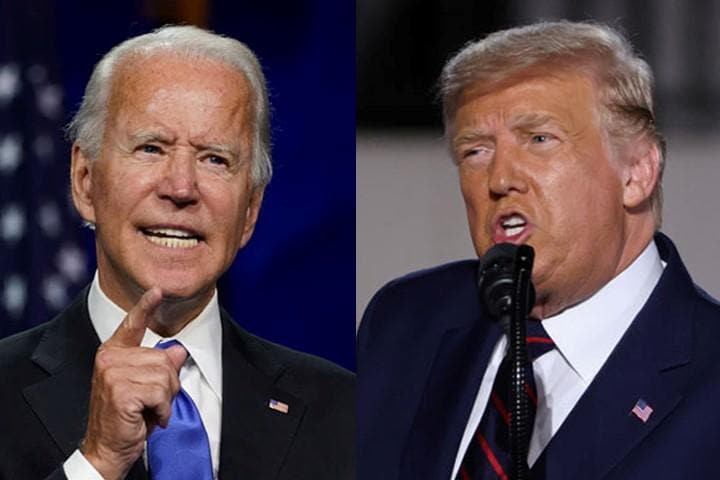 米有権者の関心が暴力と人種差別に移るなか、劣勢だったトランプが支持率で挽回している　Kevin Lamarque-REUTERS, Carlos Barria-REUTERS