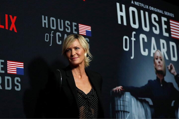 主役が降板した今作。権力は妻役のロビン・ライトの手に？　Mario Anzuoni-REUTERS