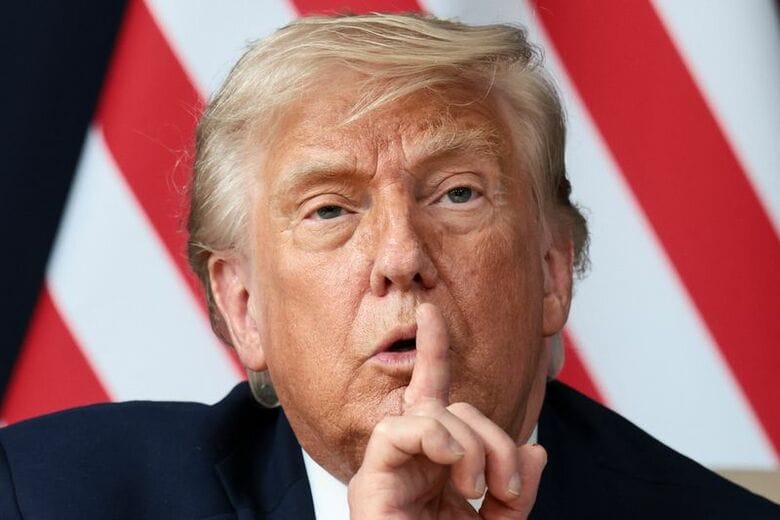 トランプ米大統領。17日、仏エビアンで撮影。REUTERS/Evelyn Hockstein